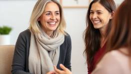 A happy therapist consultation fostering positive mental health. A happy therapist consultation fostering positive mental health.